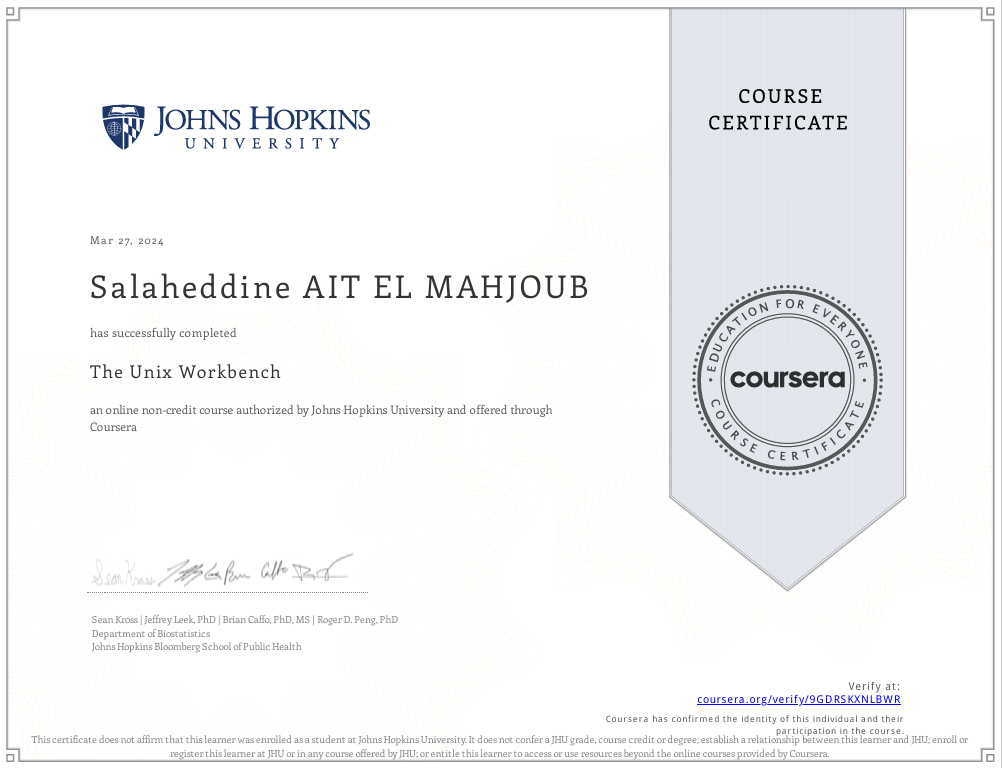 Certification unix 